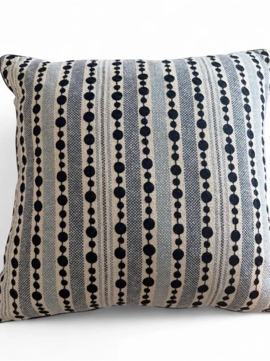 Tommy Hilfiger Navy Dot Stripe Accent Pillow