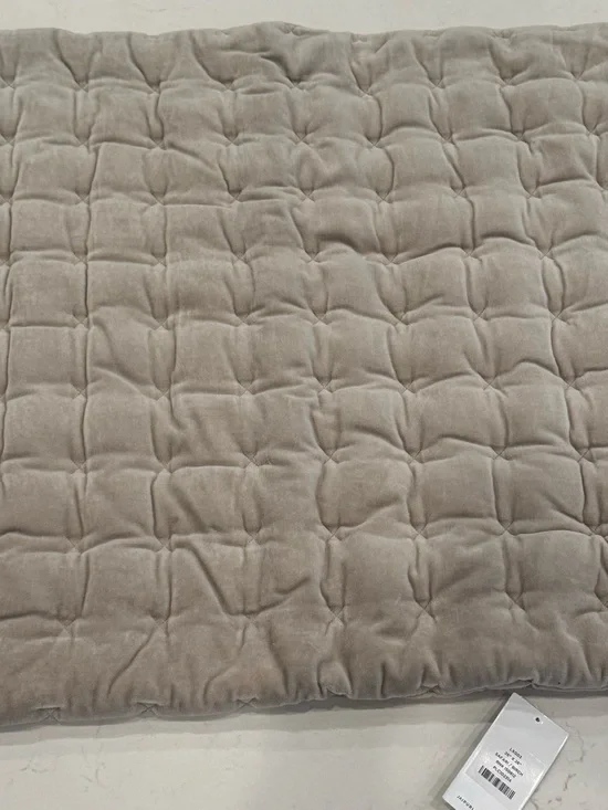 Quilted 26”x26” pillow cover, grey- Soft Home Bedding