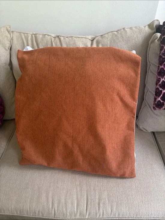 Rust Orange Decorative Throw Pillow Cover