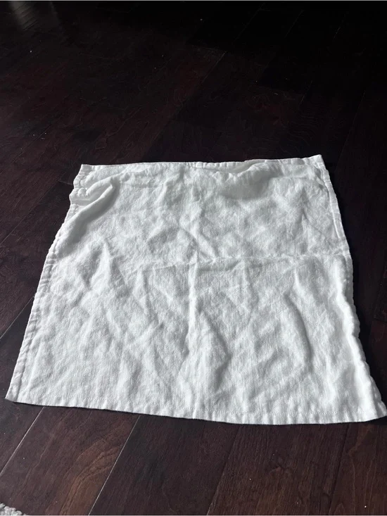 Quince white ivory linen pillow cover 20 x 20