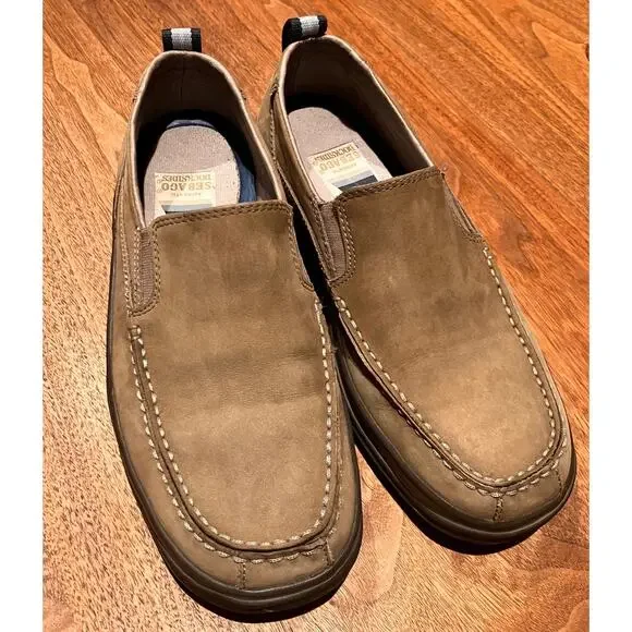Sebago Docksides‎ Men's 8.5 Men’s Slip-On Leather Shoes Brown Cayo Largo