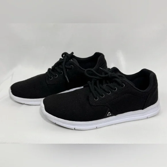 Travis Mathew Cuater The Daily Wool Sneaker Shoes Black White Golf  Mens Sz 8