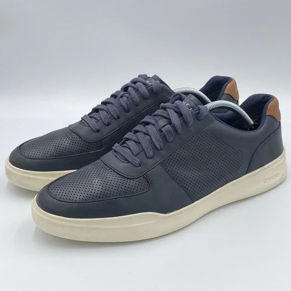 Cole Haan Grand Crosscourt Men's Size 11.5 Blue Leather Perforated Shoes C33990
