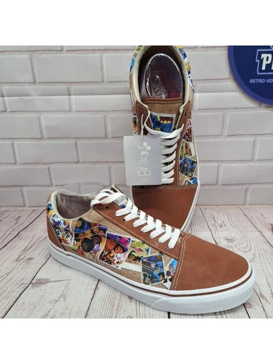 Vans X Disney Old Skool Shoes 100 Scrapbook Multi Sneaker Mens 12,‎ New