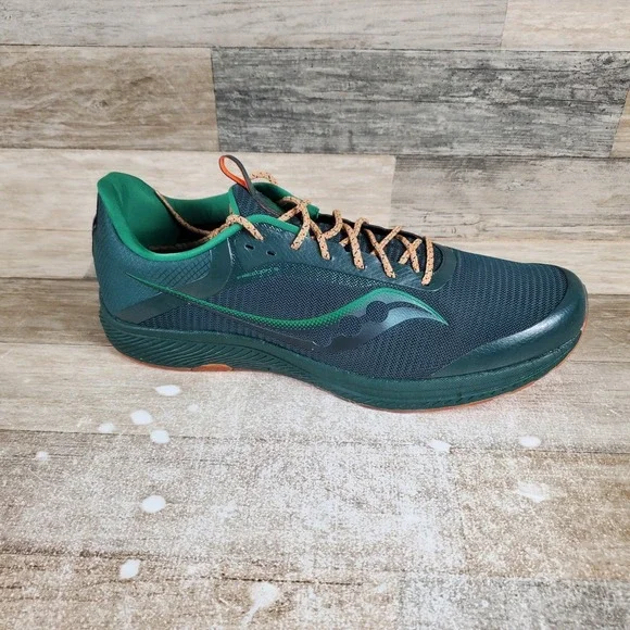Saucony Shamrock Freedom 5 Mens Shoes Sz 15 Snake Green Lace Up Low Top Sneakers