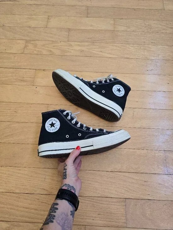 Converse Chuck 70 Heritage Edition Black Grunge High Top Sneakers | MENS 8