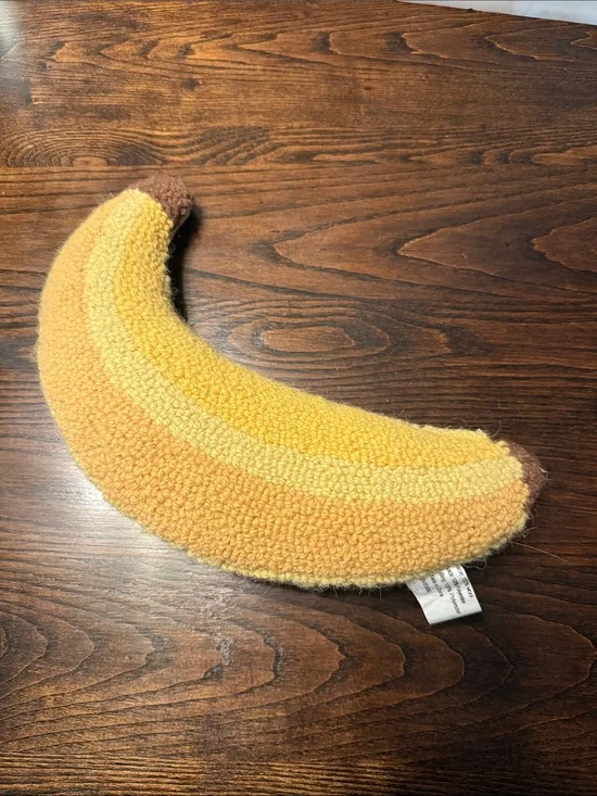 Banana Decorative Pillow in Yellow and Brown