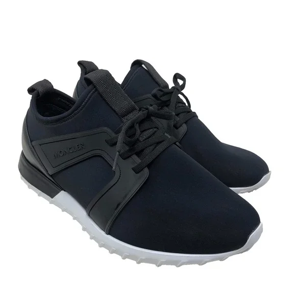 Moncler Emilien Rubber Leather Trim Neoprene Sneakers‎ Mens 41 US 8 Black