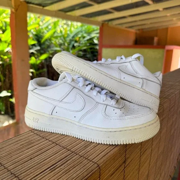 Nike‎ Air Force 1 Mens Size 5Y Low White White DH2920-111 AF1 Streetwear School