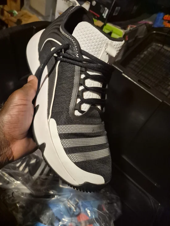 adidas Men's Black and White Athletic Sneakers