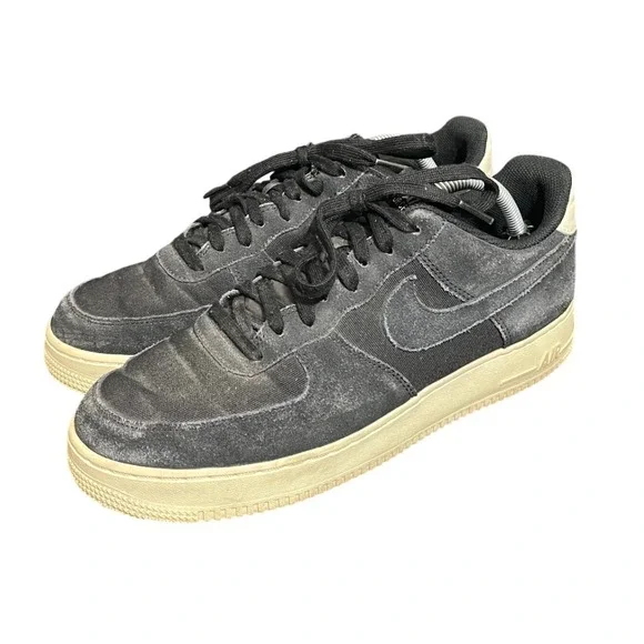 Nike Air Force 1 Low‎ Mens Size 10 Black Suede Sail AO3835-001 Sneakers