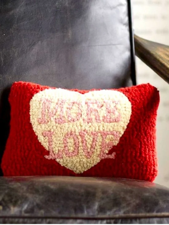NWT “More Love” pillow (12”x8”, wool) from Sundance catalog