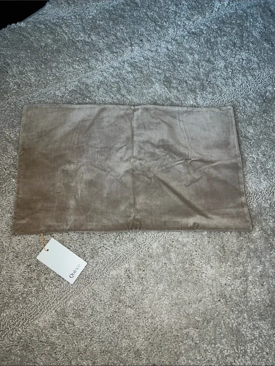 New quince tan Velvet Pillow cover lumbar 12 x 20