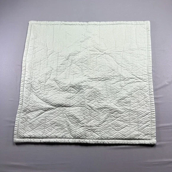 Lauren Ralph Lauren Quilted Pillow Cover Sage Green Cotton Bedding Decor 26 X 26