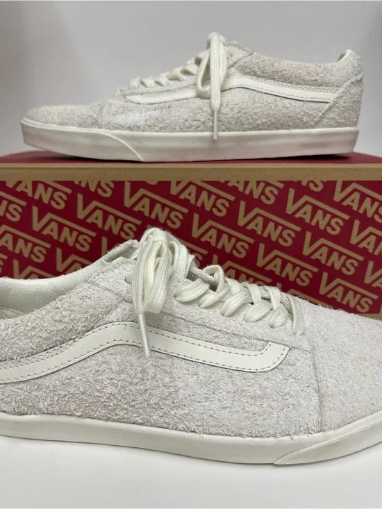 Vans Old Skool Fuzzy Suede Sherpa Marshmallow M7 W8.5