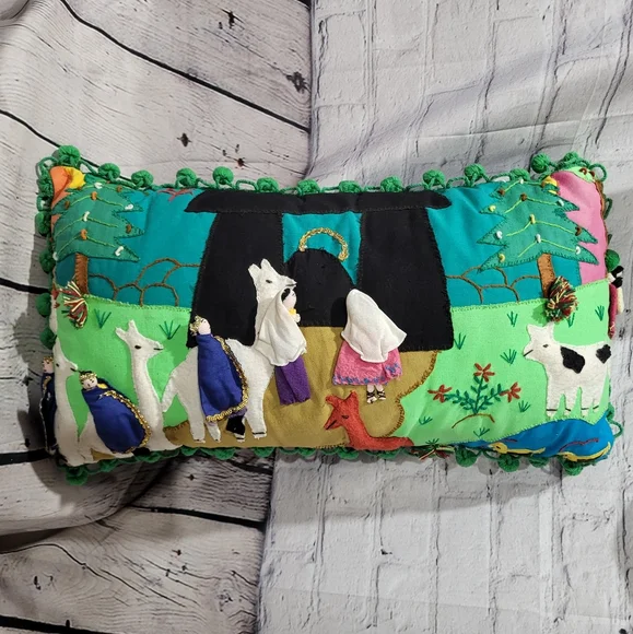 Folk Art Peruvian-Pillow