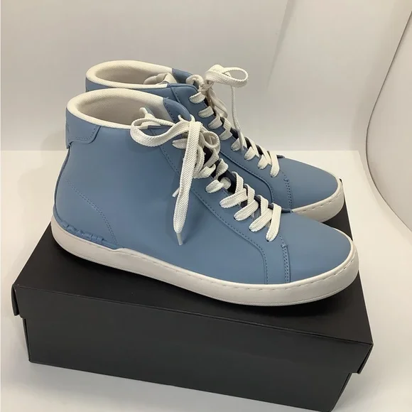 Coach Men's Clip High‎ Top Sneakers size 8.5 cornflower blue in original box