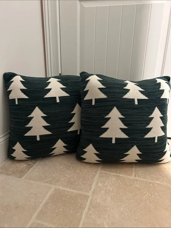 NWT Balsam & Fir Trading Co. Modern Tree Green Pillows! 2 available!