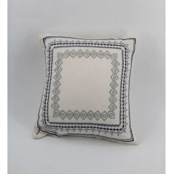 Pier 1 Embroidered Throw Pillow Flawed