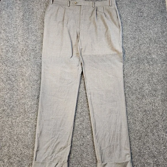 Lauren Ralph Lauren High‎ Performance Wool Stretch Dress Pants Gray 38x34