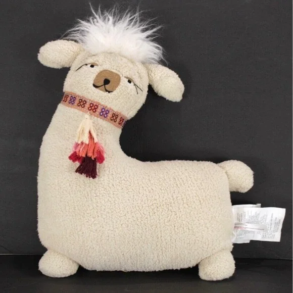 Alpaca Accent‎ Throw Pillow 14 x 18 Décorative Fuzzy Soft Urban Outfitters