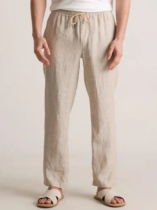 NWT Quince 100% European Linen Drawstring Beach Pants XL