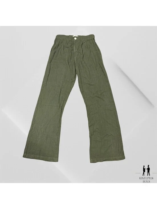 Arkhe The Label  VKTRBLAK. The Linen Rayon Pants Drape mens Olive L 30-33x33