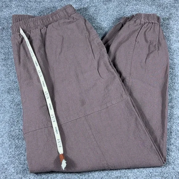 Kidoriman Mens XL Mauve Brown Cotton Jogger Pants Elastic Waist Relaxed