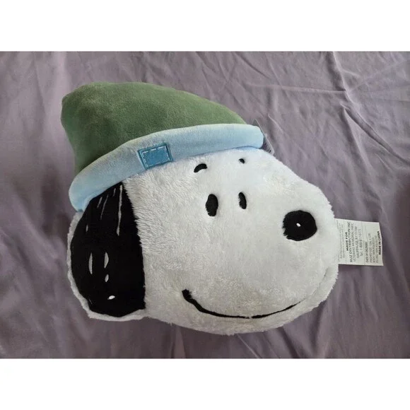 Snoopy Peanuts Plush Pillow‎ Winter Hat Holiday Christmas 2025 NWT Joe Cool