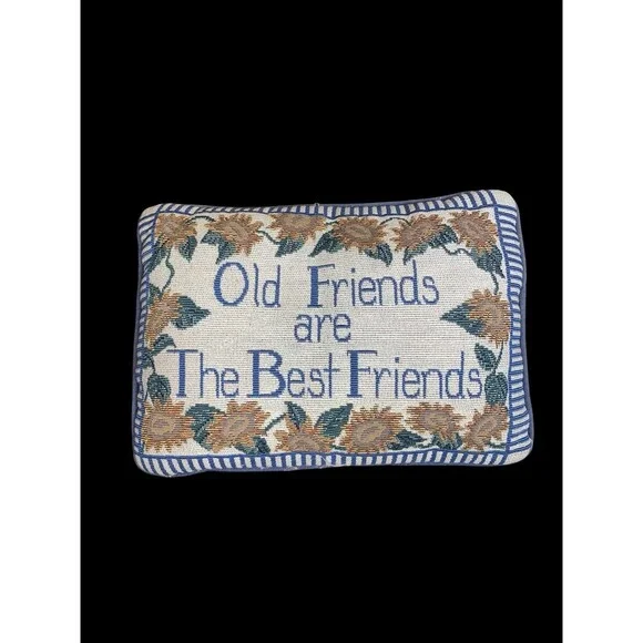Vintage Friendship Garden Love Throw Pillows Lot Of Four Tapestry