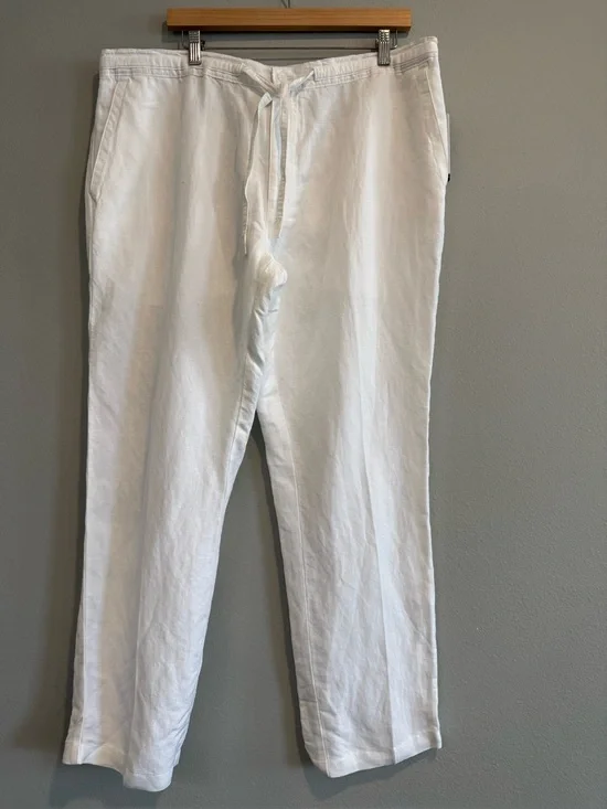 Cubavera Linen Blend Pants Beach Resort XL/30 NEW