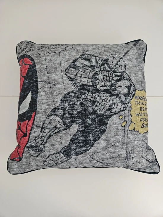 Marvel Spider-Man Comic Accent Pillow - Red & Navy Blue