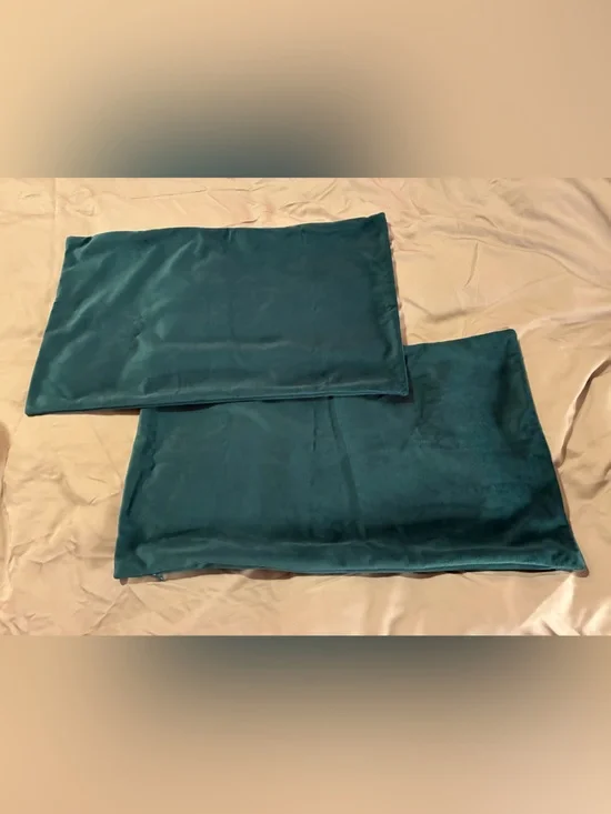 Teal Velvet texture Pillowcase Pair