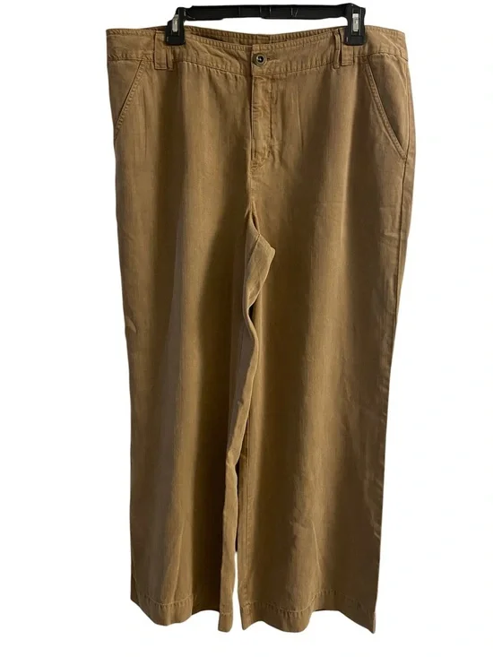 Sundance Straight wide Leg Chinos in Khaki Brown Sz 16 NWOT