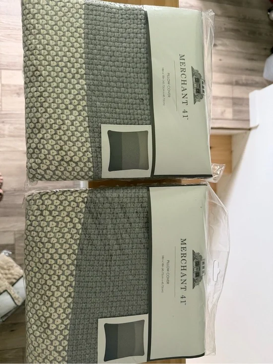 MERCHANT Knit Textured Pillow Cover - Gray 2