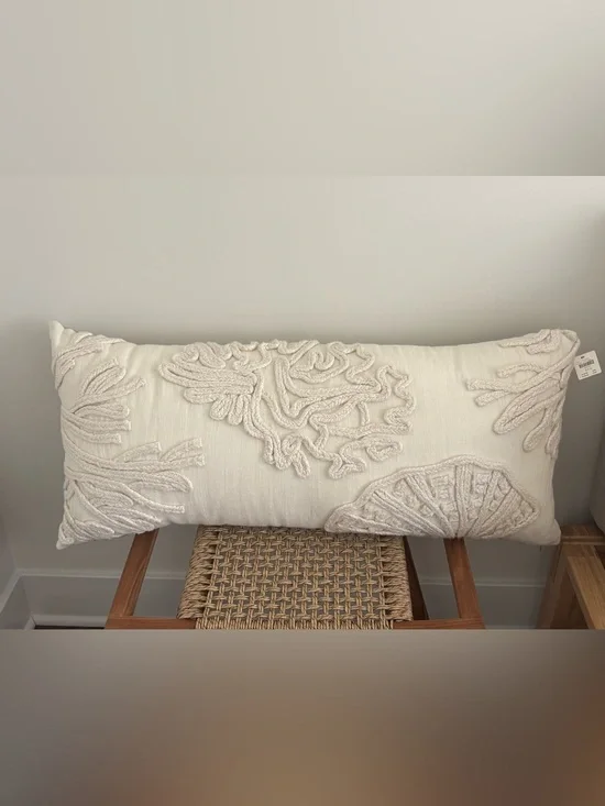 NEW Anthropologie XL Lumbar Pillow 16” x 36”