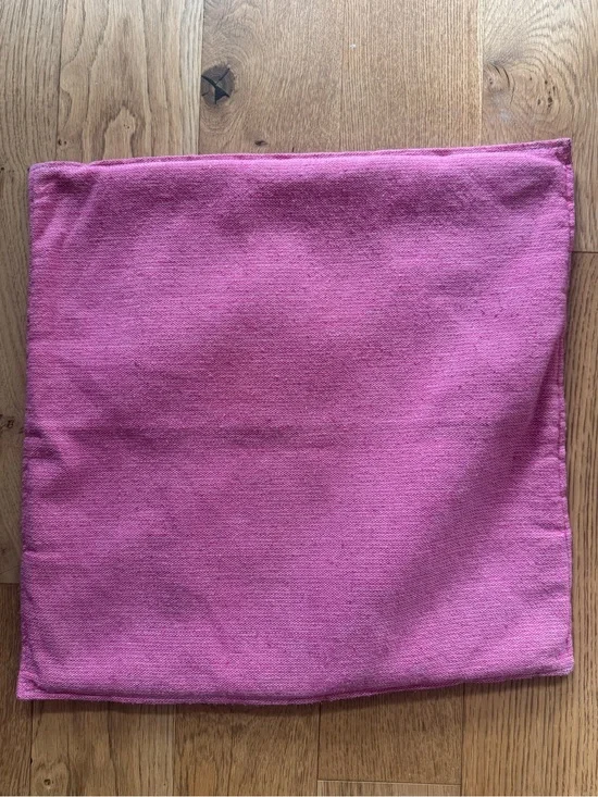 Handmade Woven Throw Pillow Cover 17”x17” – Magenta/Pink, handmade in MexicoCity