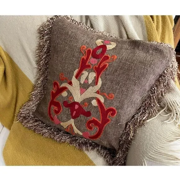 Decorative Brown/Rust Pillow Covers for sofa 20x20 set of 2‎