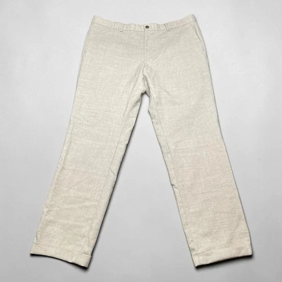 Hugo Boss H-Genius-224 Mens Beige Virgin Wool Blend‎ Dress Pants Size 40x31