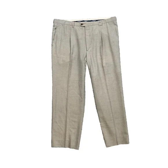 Vintage Burberry Pants Mens *40 Gray Hayden Wool Blend Pleated Business Dress
