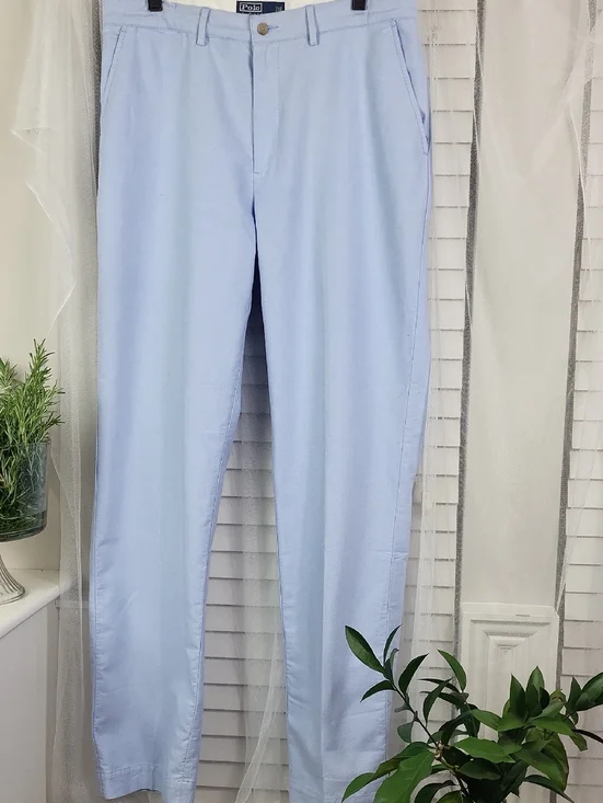 Polo‎ by Ralph Lauren Pale Blue Men's Chinos. Size 33/34