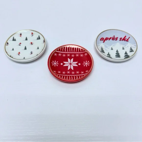 New! Set of 3 Christmas Holiday Print Trinket Dishes, Target Bullseye 2025