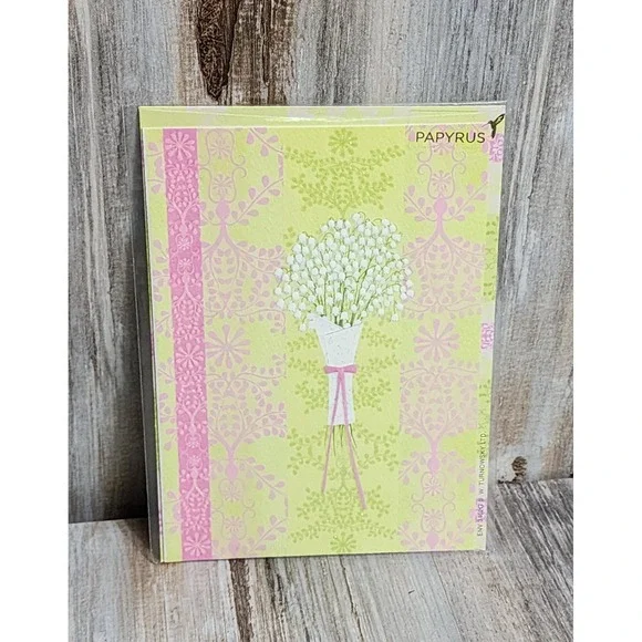 Papyrus RARE Turnowsky Wedding Shower Card Foiled Gold Trimmed Floral Boquet