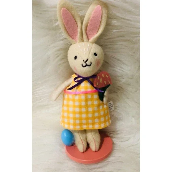 Target Spritz‎ 2024 Easter Spring Fabric Dressed Girl Bunny Figural NWT