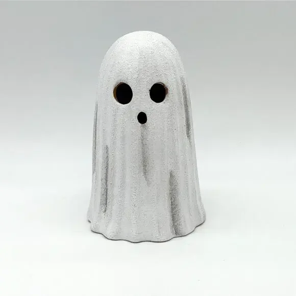 Target Hyde & Eek White Textured Terracotta Ghost 6.75” 2025 NEW