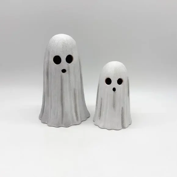 Target White Textured Terracotta Ghost Set 9” & 6.75” Set of 2 Ghosts 2025 NEW