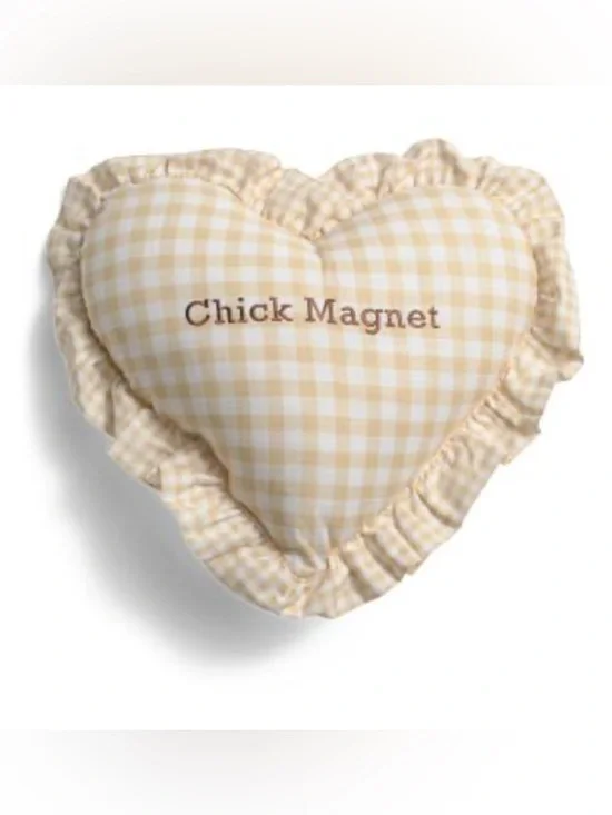 🆕-BY VALARIE & AMELIA 16 X 16 CHIC MAGNET GINGHAM RUFFLE PILLOW