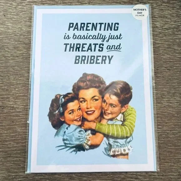 Funny Vintage Graphic Parenting Mother’s Day Greeting Card