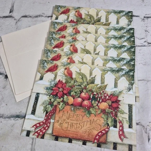 Lang Susan Winget Merry Christmas Welcome Red Cardinal Cards Lot Of 6