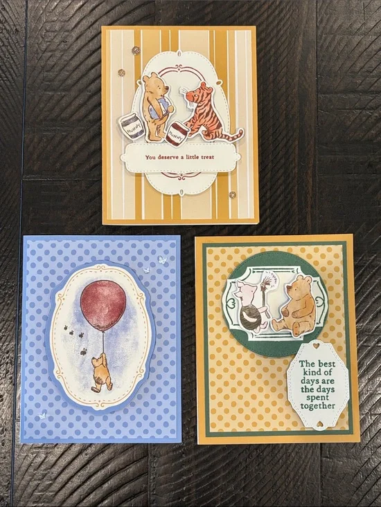 Set of 3 Winnie the Pooh Cards